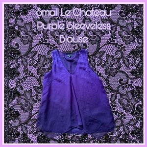Le Chateau Purple Sleeveless Top